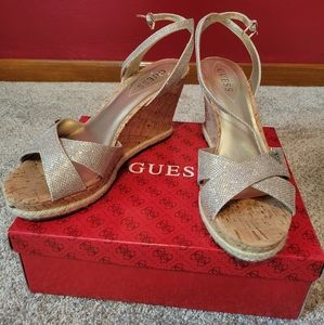 Guess gold wedges
